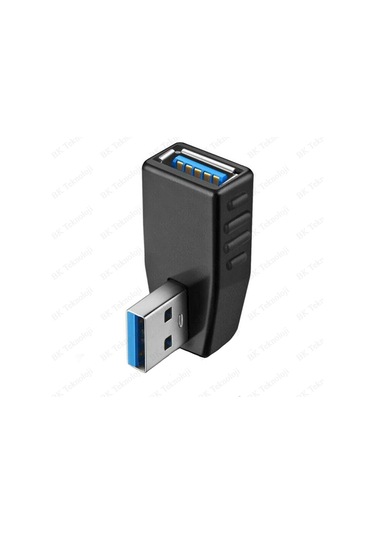Usb 3.0 Sağ Açılı Konnektör Erkek Dişi 90 Derece Uzatma Adaptörü