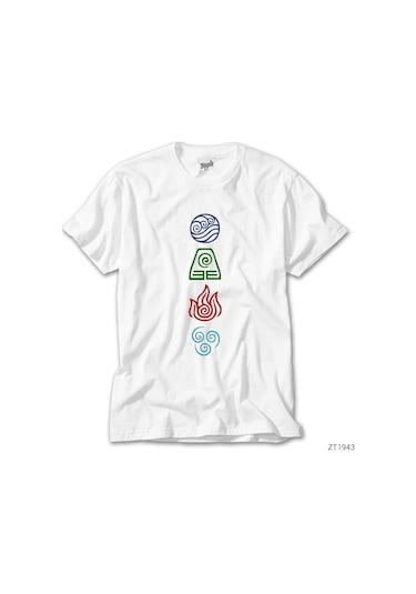 Avatar Four Elements Beyaz Tişört