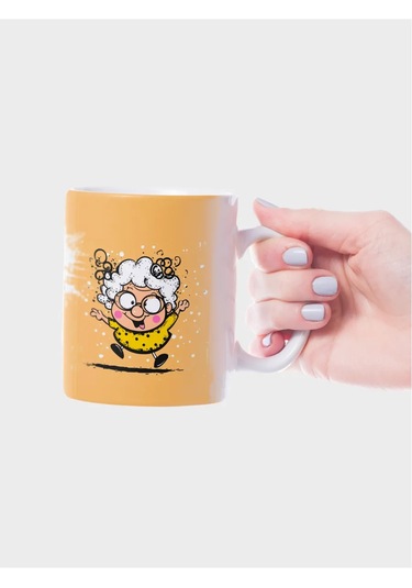 Raduga Print Büyükanneye "zevkli Davranmak Zoru" Kupa 326814824 Beyaz