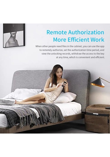 Lemestar Akıllı Bluetooth Çekmece Kilidi - Yapışkanlı, Şifresiz, Uzaktan Kontrollü