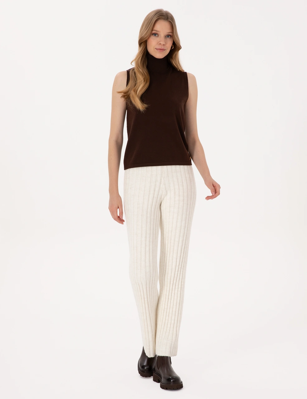 Pierre Cardin Kadın Ekru Pantolon Triko 50311037-vr019 Ekru