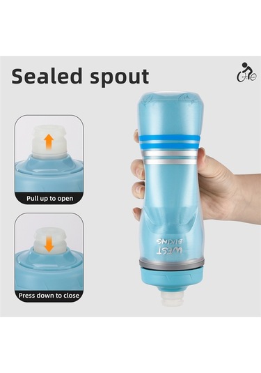 West Bıkıng Yp0721046 Spor Yalıtımlı Su Şişesi Bisiklet Sıkma Pp5 Su Kabı 620Ml Bpa Içermez Fda Sertifikası Yok - Beyaz