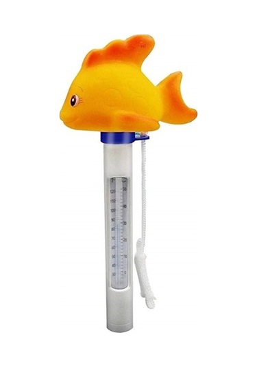 Rogfer K-1020d Karikatür Sarı Altın Balık Havuzu Termometresi Havuz Suyu Sıcaklık Ölçer
