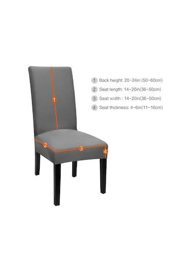 Jms Beyaz Katı Renk Sandalye Kapak Spandex Streç