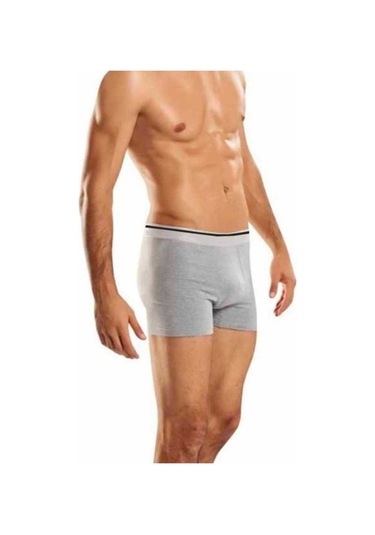Erkek Boxer Likralı 3 Adet Gri Gri