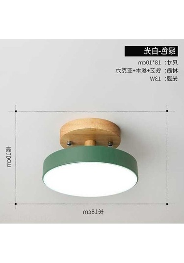 Opulentliving Güvenilir Ahşap Giriş/balkon Led Avize, 18cm Pembe, 3 Renkli Işık, Minimalist Tasarım Pembe