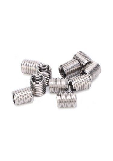 Samdoo 10 Adet Paslanmaz Çelik Vida Düzeltme Halka, M8x1.25 İç/m10x1.5 Dış Dişli, Uçak-araba-makine Ticareti İçin Dişli Tamiri Aracı