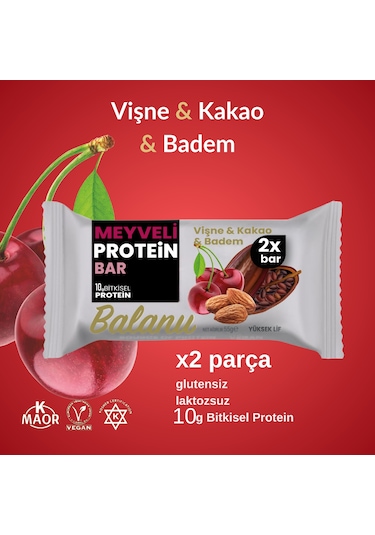 Meyveli Protein Bar Vişne & Kakao 55 Gr