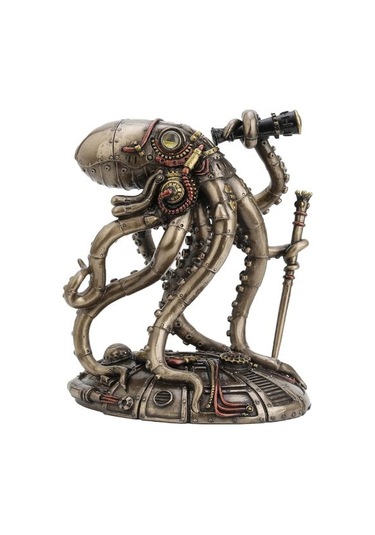 Veronese Design Steampunk Uzaylı Ahtapot Heykeli