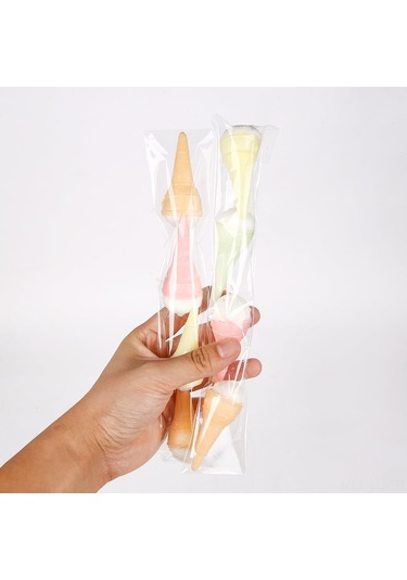 Leezsing 100 Adet 5x25 Cm Şeffaf Opp Longluğun, Otomatik Yapışkan Kenar, İnce Paketleme Torbaları Şeffaf