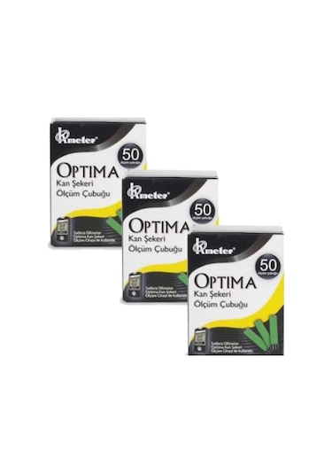 Optima Şeker Ölçüm Stribi Strip 50 x 3 Kutu optima3