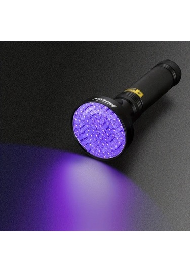 Lemestar 128 Led'li 395nm Uv Feneri - Floresan Tespit, Kürleme Ve Akrep Işığı Fonksiyonlu El Feneri Altın