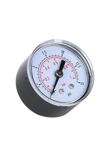 Jeemson 0-200psi/0-14bar Çift Ölçekli Akşiyel Basınç Göstergesi, 1/8" Bspt Dişli, Metal Kasa, Hava-su-yakıt Basıncı Ölçümü