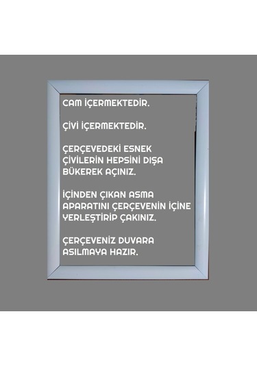 SarPuzzle Beyaz A4 Çerçeve 21x30cm Ebat İçin 2 Adet