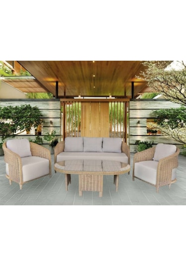 Fanizan Bahçe Ve Balkon Takımı 3+1+1 Gri