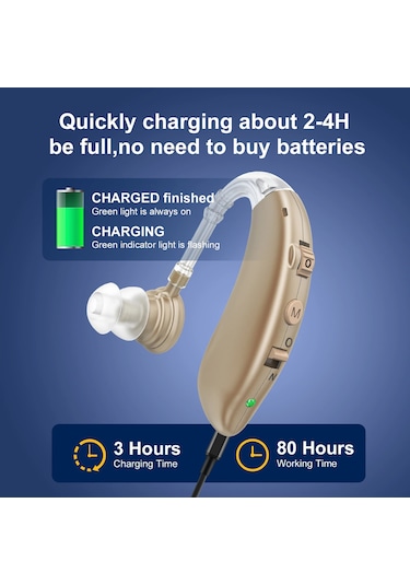 Hacim-ayarlanabilir Görünmez İşitme Cihazları Kulak Arkası Şarj Edilebilir Amerika Birleşik Devletleri