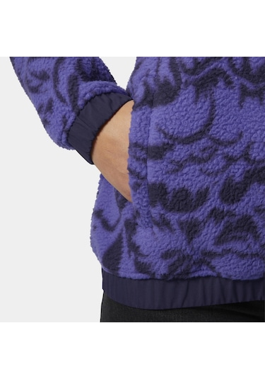 Helly Hansen W Imperial Printed Pile Snap Kadın Polar Mont-31065 Mor