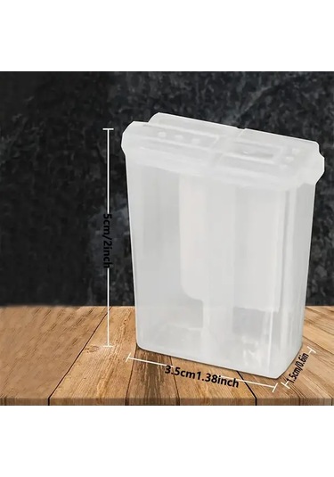 Elmpaly 6lı Şeffaf Plastik Tuz Karabiberlik Seti Seyahat Kamp Mutfak Kullanımı Şeffaf Renk