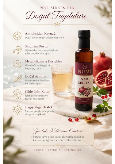 Nar Sirkesi Geleneksel Fermantasyon 250ml