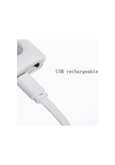 Fortunelane Led Sensörlü Işık Usb Şarjlı 7 Led'li 350mah Islak Beyaz Dolap/ışıklı Gece/yatak Odası/merdiven Işığı X15 Diğer