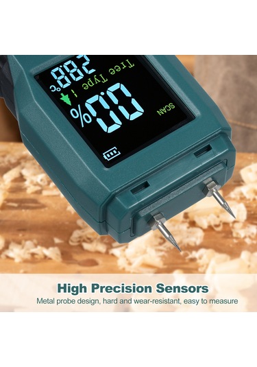 Springsun Smart Sensor 4 Modlu İğne Tipi Nem Ölçer Cep Boyu Lcd Ekranlı Ahşap, Bambu, Kağıt, Bitkiler