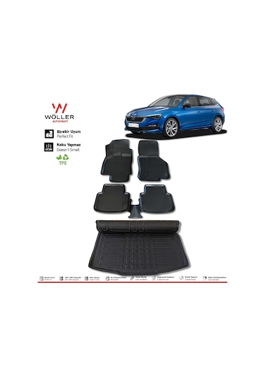 Skoda Scala Paspas Bagaj Havuzu 2020 Sonrası 3D Wöller