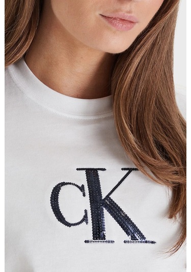 Calvin Klein Bayan T Shirt Lv044e215g Yaa Beyaz BEYAZ Calvin Klein Bayan T Shirt Lv044e215g Yaa Beyaz BEYAZ