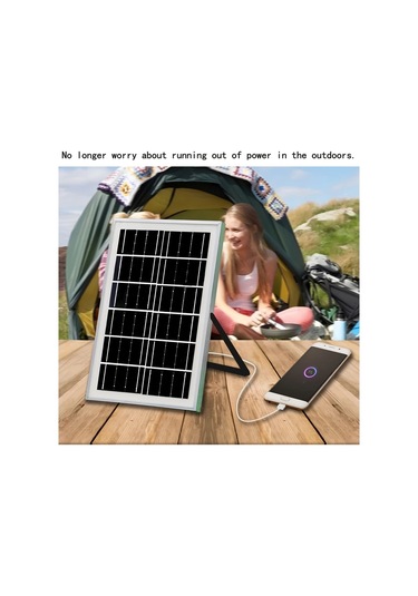 Honeybeeshop 1pc Taşınabilir Güneş Şarj Cihazı 4 Usb Port 5m Kablo Güneş Paneli Kamp Yürüyüş Ev Kullanımı Altın