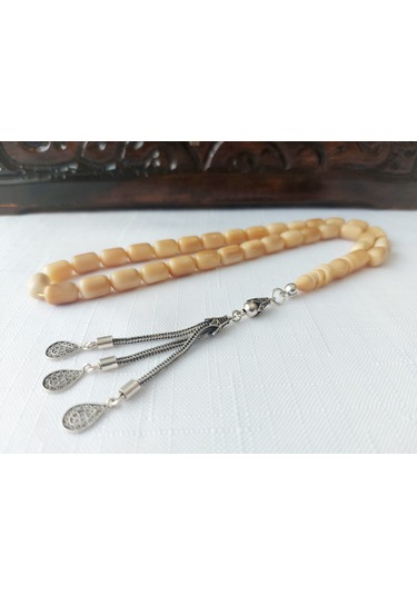 Soma Tesbih İbrahim Uysal İmzalı Halkalı İmame Gümüş Püskül Narçıl Tesbih7x11