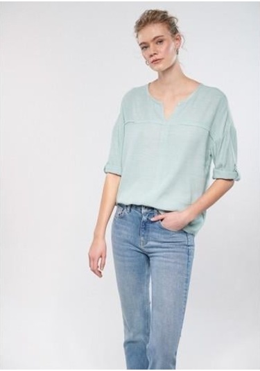 Uzun Kollu Bluz Yeşil