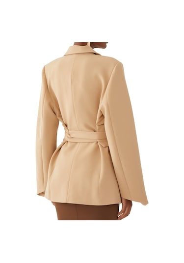 Odd Muse Şıklığın Zirvesi Blazer Beıge