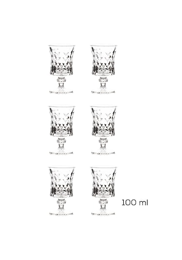 Porsima Yasemin 6 Lı Kahve Yanı Cam Bardak Takımı Şeffaf