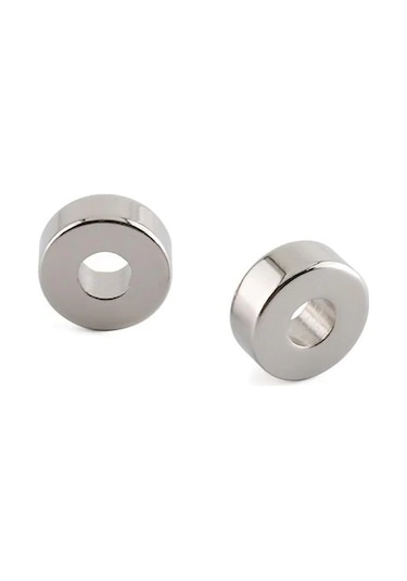 15X5X5 Delikli Halka Güçlü Neodyum Mıknatıs - 30 Adet