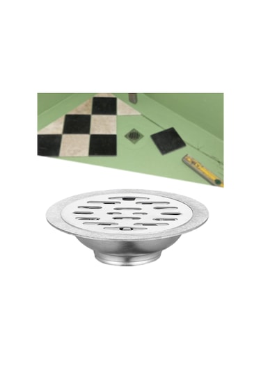 Homyl Yer Süzgeçli Yeraltı 12cm Bodrum Duş 11.8x2.8cm-tekli 11.8x2.8cm Tekli Diğer