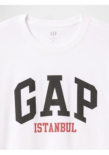 Gap 745261000 V-frch Gap İstanbul T Erkek Tişört Beyaz