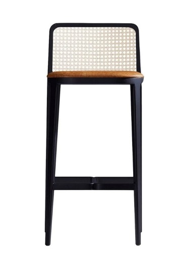 Martha Hazeranlı Ahşap Bar Sandalyesi Turuncu