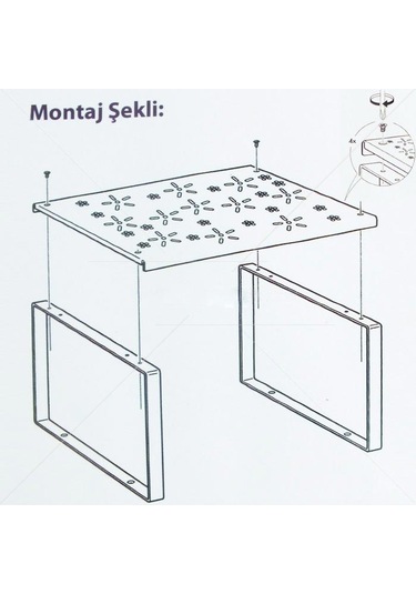 Periboia Dolap İçi Raf Düzenleyici Raf Çok Renkli