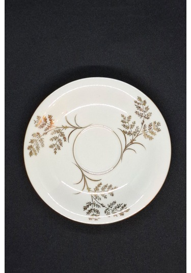 Kerafina Porzellan Türk Kahve Boyu Vintage Kahve Fincanı 2 Parça 90 Ml Sarı - Altın