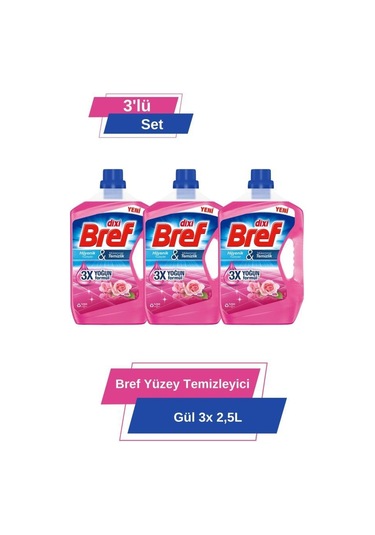 Bref Yüzey Temizleyici Gül 3x 2.5l 3'lü Set set-hnkdtj-5278-6231