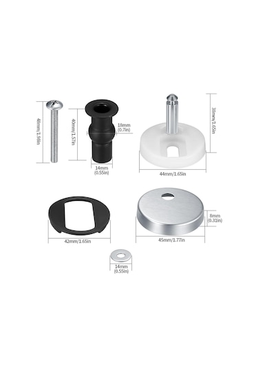 2 Adet Klozet Kapağı Menteşe Braketi, Hızlı Açılan Menteşeler, Klozet Kapağı Menteşe Braketleri Diğer