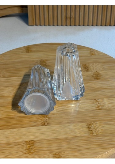 Morponi 2'li Kristal Cam Tuzluk & Biberlik Şeffaf