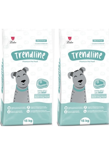 Trendline Dog Biftekli Köpek Maması 2 x 15 KG