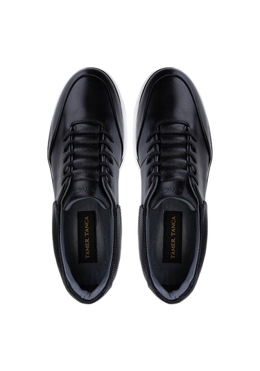Tamer Tanca Erkek Hakiki Deri Siyah Sneakers & Spor Ayakkabı 530 1275 Erk Ayk Sk25-26 Sıyah Siyah