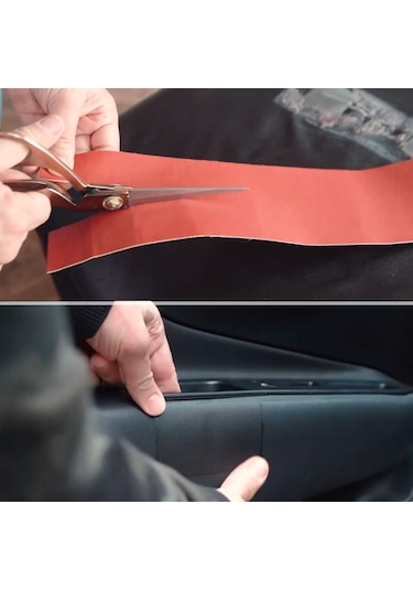 Yapışkanlı Deri Yaması Tamir Seti Yumuşak Düz ve Şekilli Siyah 18 Adet