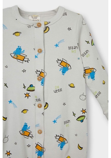 Defacto Erkek Bebek Yenidoğan Desenli Fitilli Kaşkorse Uzun Kollu Tulum F4658a525augr503 Gri Defacto Erkek Bebek Yenidoğan Desenli Fitilli Kaşkorse Uzun Kollu Tulum F4658a525augr503 Gri