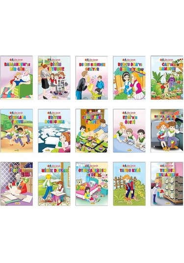 Elim Sende - Okul Öncesi Eğitici Hikaye Seti - 15 Kitap Takım- Pembe Patikler