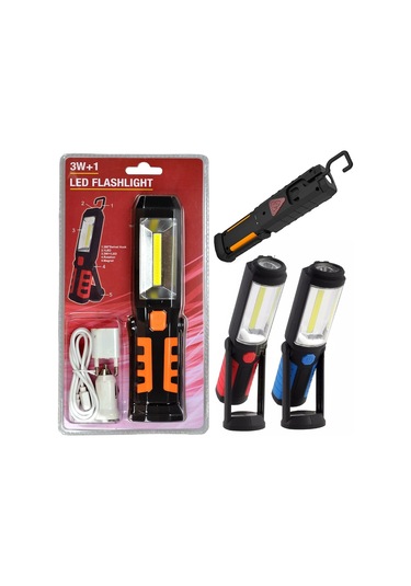 Wt – 293 Şarjlı Mıknatıslı 3W+1 Led Flashlight Oto Lambası