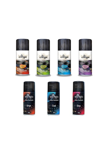 4 Adet Araç Klima Temizleyici 3 Adet Parfüm Ebrayn