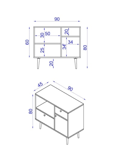 Floradesign Fresh Kahve Köşesi / Çok Amaçlı Dolap / Airfryer Dolabı / Mutfak Organizeri Meşe