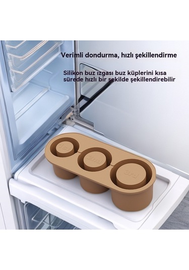 Büyük Kapasiteli Buz Kalıbı Buz Kovası-sarı Sarı